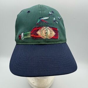 Vintage Tabasco Sauce Bite Me Mosquito Strapback Cap 90s Y2K Rare